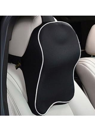 Plexda Plexda Car Neck Rest Pillow car Neck Support Memory Foam Headrest for Car Seat Office Chair Cervical Car Neckrest Ergonomic Design to Support Head Neck Rest during long drives L Black  - Image 1
