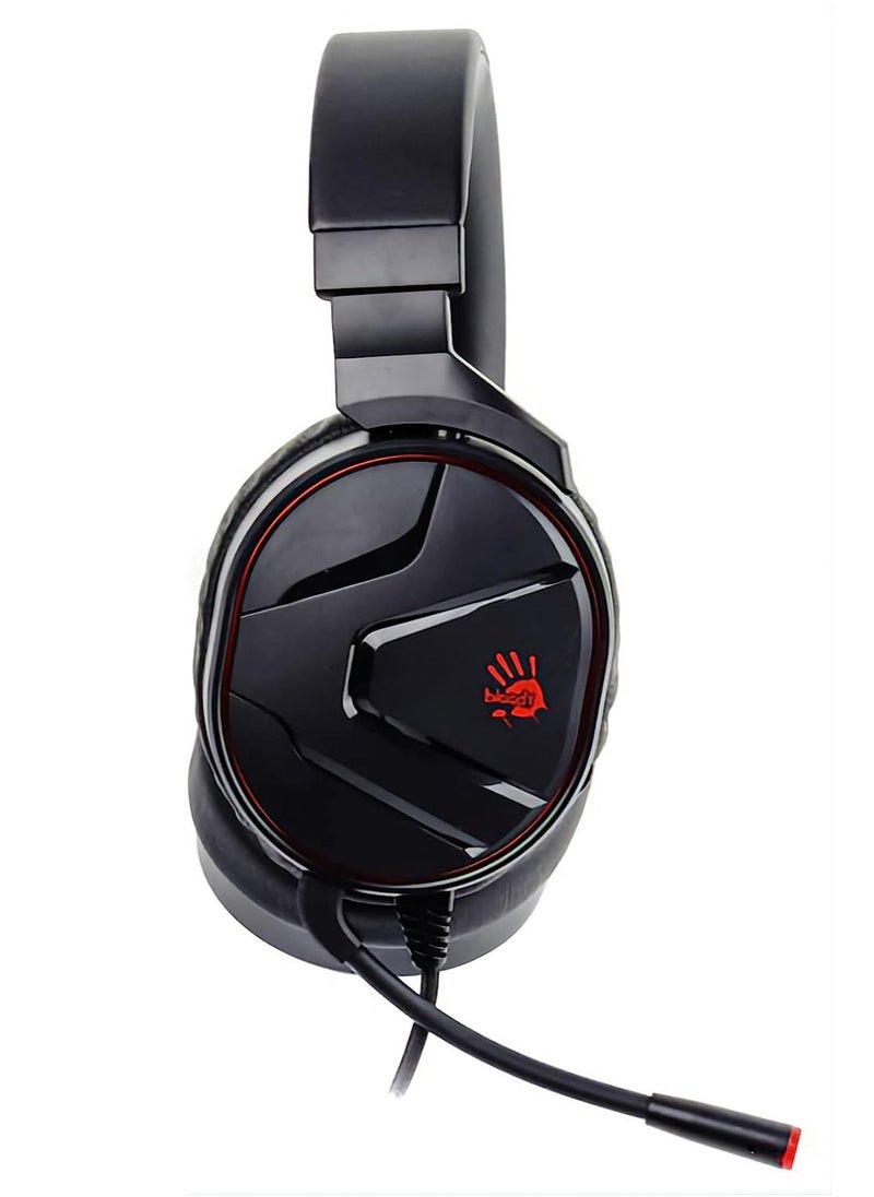 Bloody A4Tech G600I Virtual 7.1 Surround Sound Gaming Headset | 7.1 Virtual Sound | Detachable Microphone | Ergonomic 3D Earpads | Auto-Adjusting Headband | Tangle-Free Cable