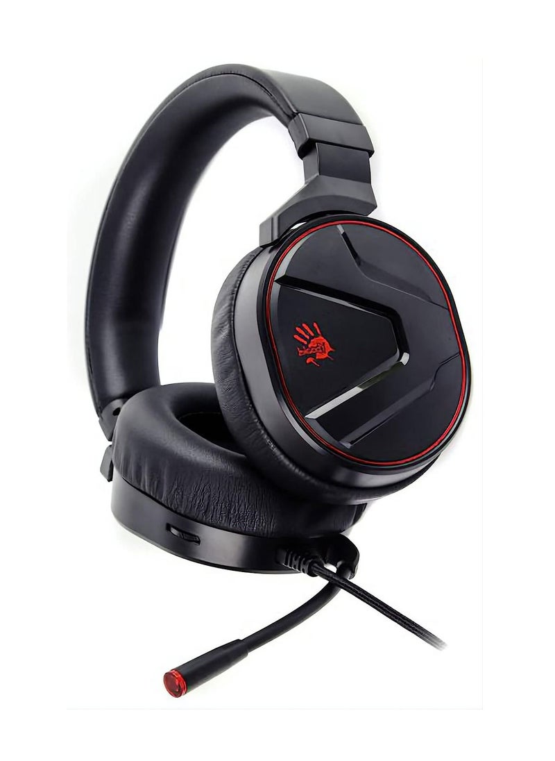 Bloody A4Tech G600I Virtual 7.1 Surround Sound Gaming Headset | 7.1 Virtual Sound | Detachable Microphone | Ergonomic 3D Earpads | Auto-Adjusting Headband | Tangle-Free Cable