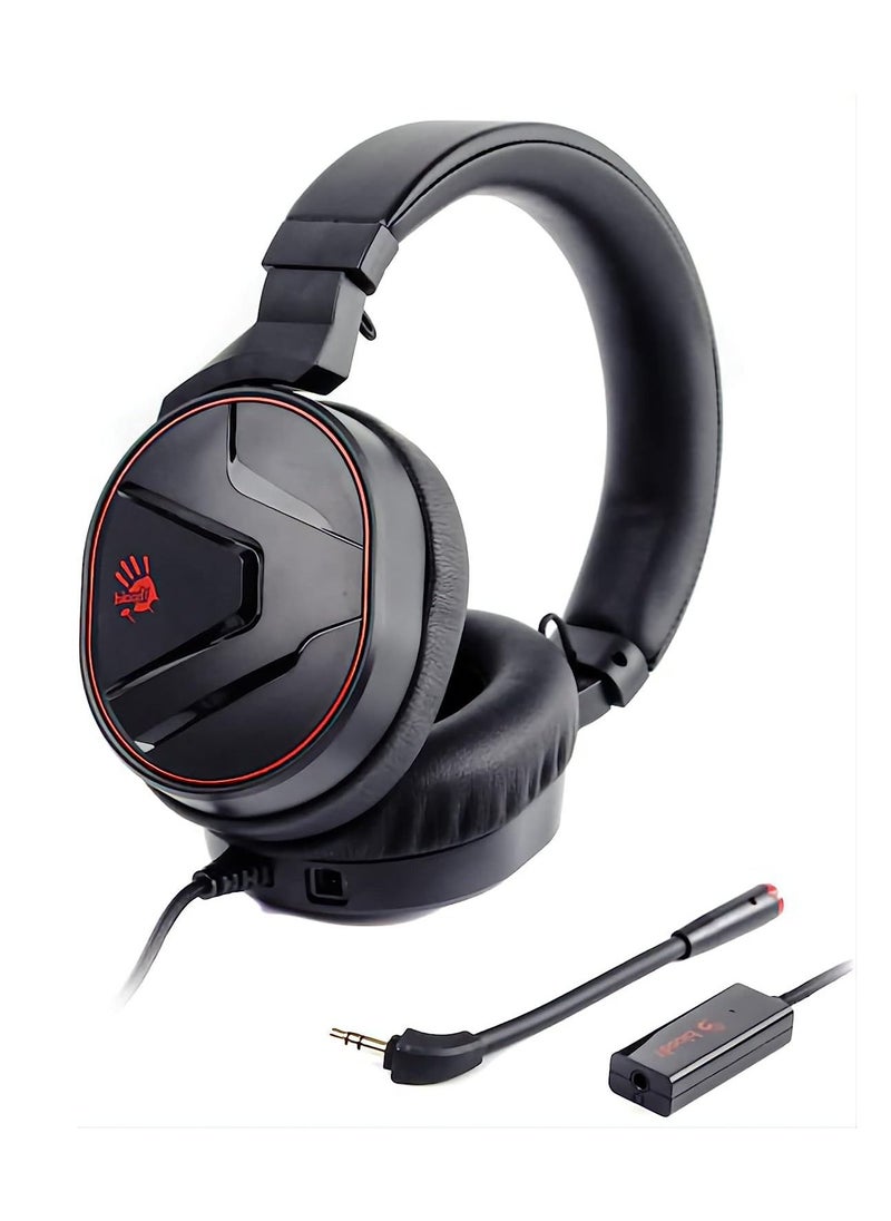 Bloody A4Tech G600I Virtual 7.1 Surround Sound Gaming Headset | 7.1 Virtual Sound | Detachable Microphone | Ergonomic 3D Earpads | Auto-Adjusting Headband | Tangle-Free Cable