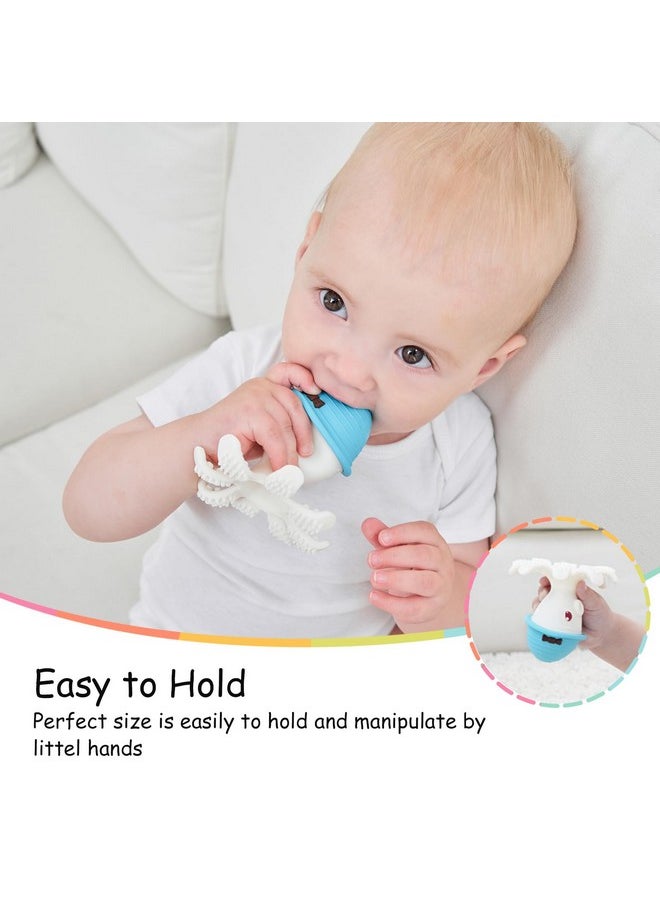 Mombella - Teething Toys For Babies 6 Months+ Octopus Baby Teether 612 Months Silicone Sensory Teethers Toy For Infants 18 Months Kids Teething Toys 9 Month Old Baby Toys Bpa Free Funny Baby Gifts Blue - Image 1