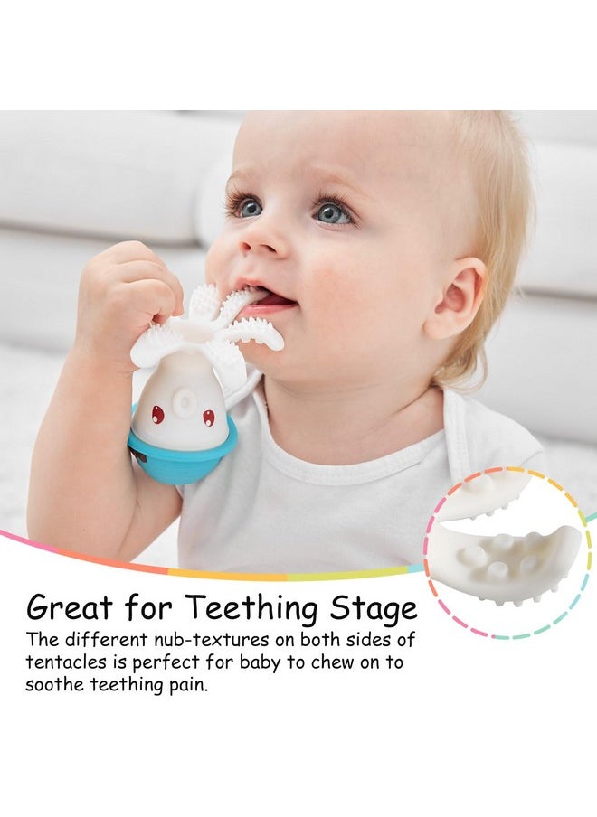 Mombella - Teething Toys For Babies 6 Months+ Octopus Baby Teether 612 Months Silicone Sensory Teethers Toy For Infants 18 Months Kids Teething Toys 9 Month Old Baby Toys Bpa Free Funny Baby Gifts Blue - Image 1