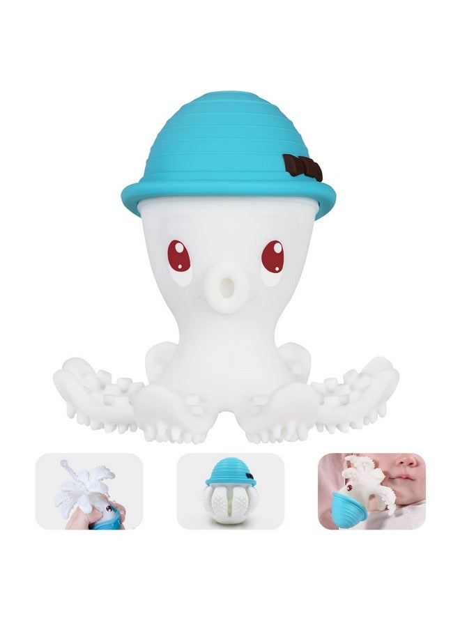 Mombella - Teething Toys For Babies 6 Months+ Octopus Baby Teether 612 Months Silicone Sensory Teethers Toy For Infants 18 Months Kids Teething Toys 9 Month Old Baby Toys Bpa Free Funny Baby Gifts Blue - Image 1