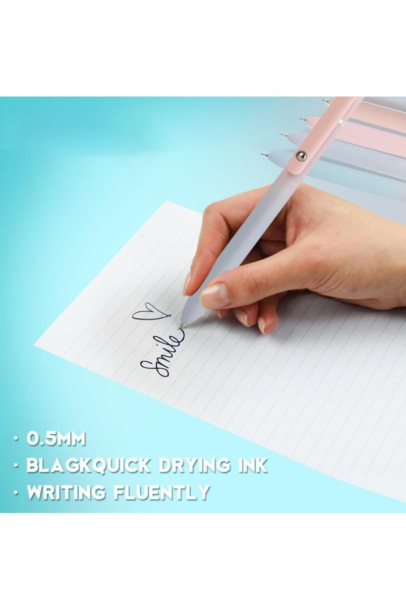 CMGTYYD Quick-dry neutral pen, 5 pcs 0.5 mm gradient color black neutral pen set, fine nib, smooth writing, suitable for school, office and other places. - Image 4