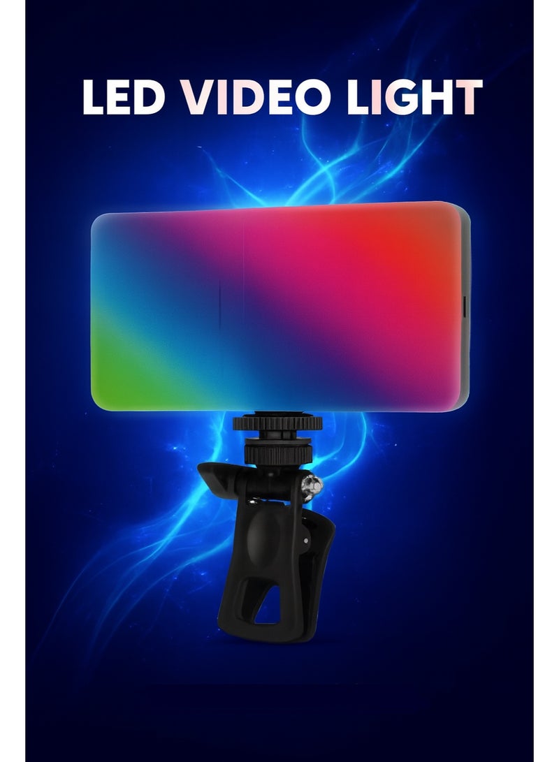 AY-96JSSR Professional RGB Lighting, Double-Sided, 8W, 360-Color Full Lighting, 1800mAh Battery for Photography and Streaming - Image 5