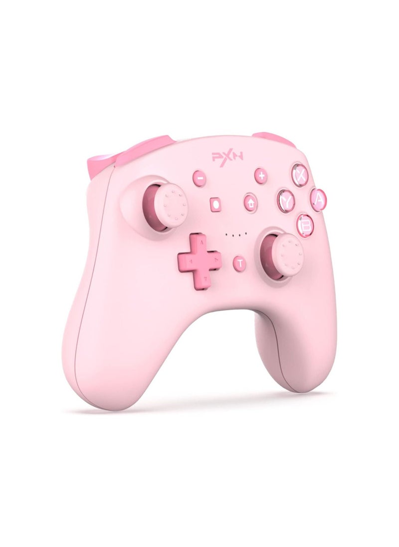 No branded - PXN 9607X Wireless Nintendo Switch Pro Controller for Nintendo Switch/Lite/OLED Controller with Turbo Function NFC 6 Axis Gyroscope Joystick Gamepad with Dual Shock Feedback (Pink) - Image 1