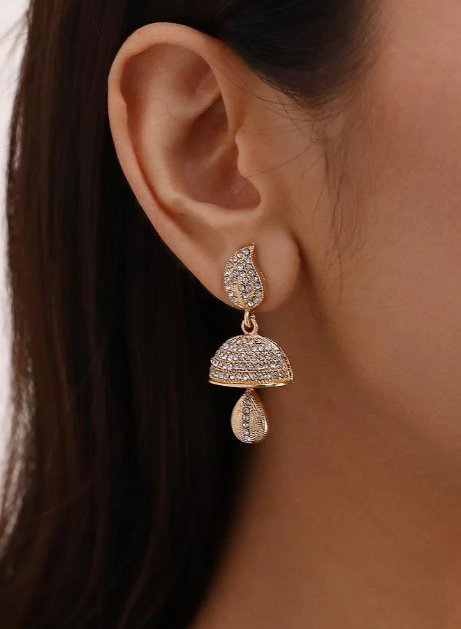 تايك تو Embellished Jhumka Dangle Earrings