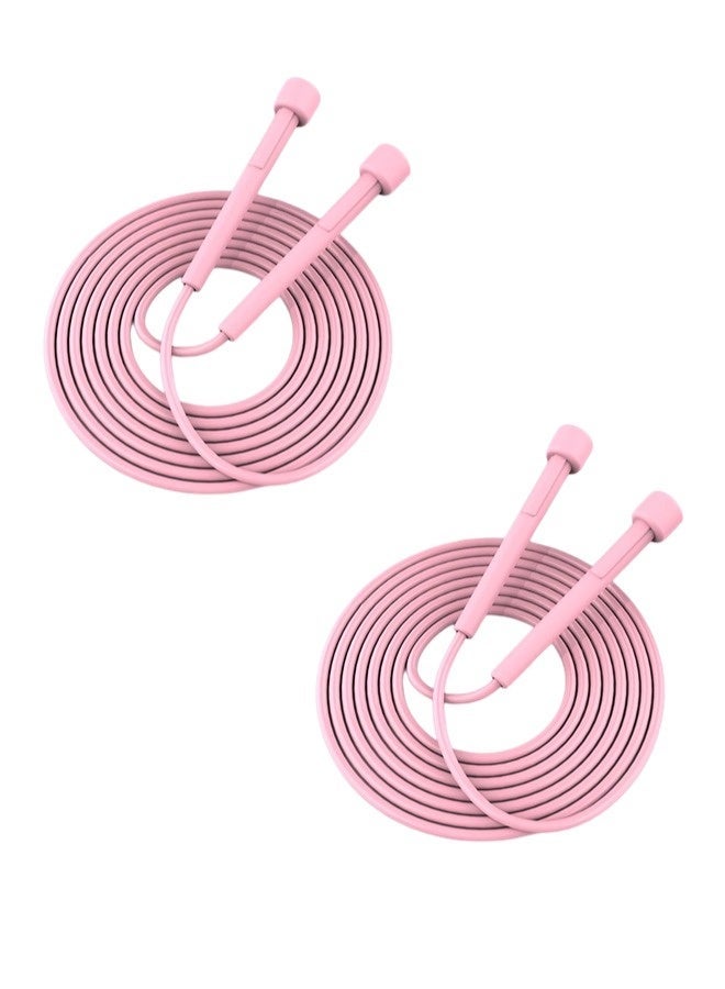 عبوتان من حبل القفز للياقة البدنية، حبل نط سريع للرجال والأطفال والنساء، حبل قفز للتمارين مع حبال PVC خالية من التشابك، قابل للتعديل للكبار - Image 1