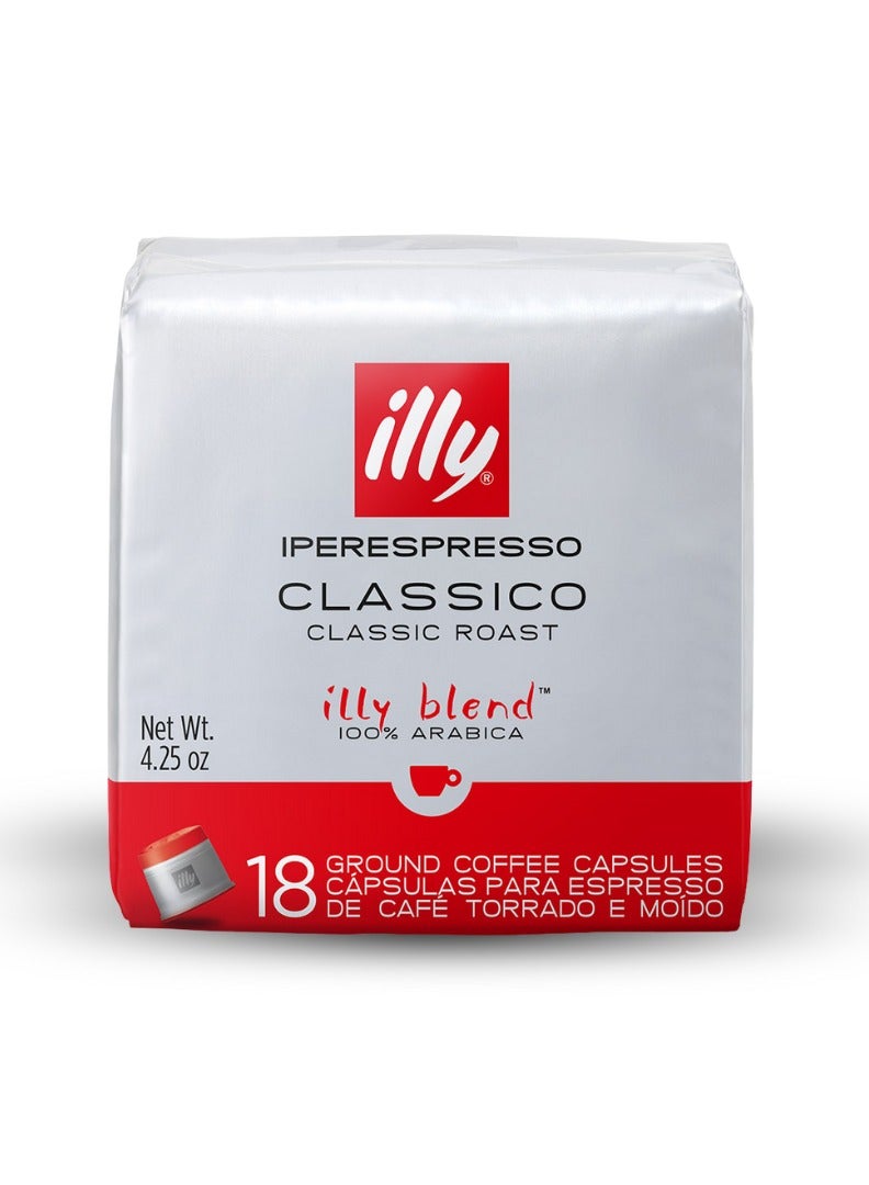 illy Iperespresso Coffee Capsules Classico 100% Arabica, Notes of Orange Blossom and Jasmine, Smooth Balanced Taste, 18 Capsules - Image 1