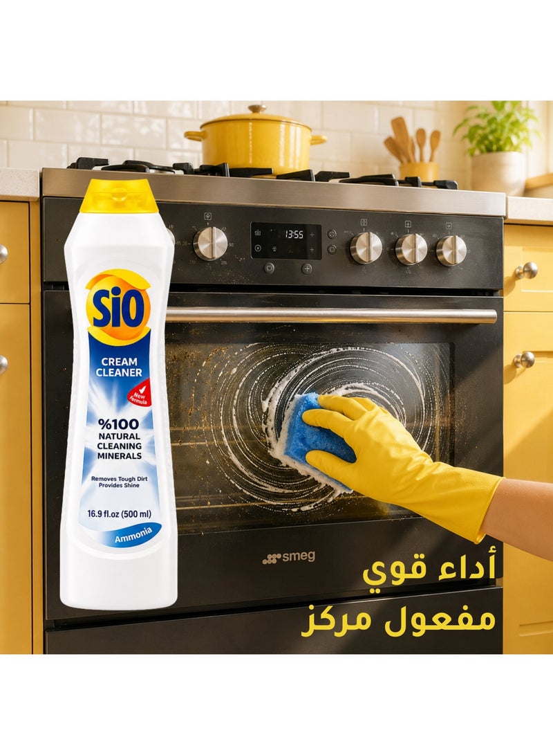 SIO Ammonia Cleansing Cream 500ml – Powerful Cream Cleaner for Kitchen & Bathroom Grease Removal - Image 3