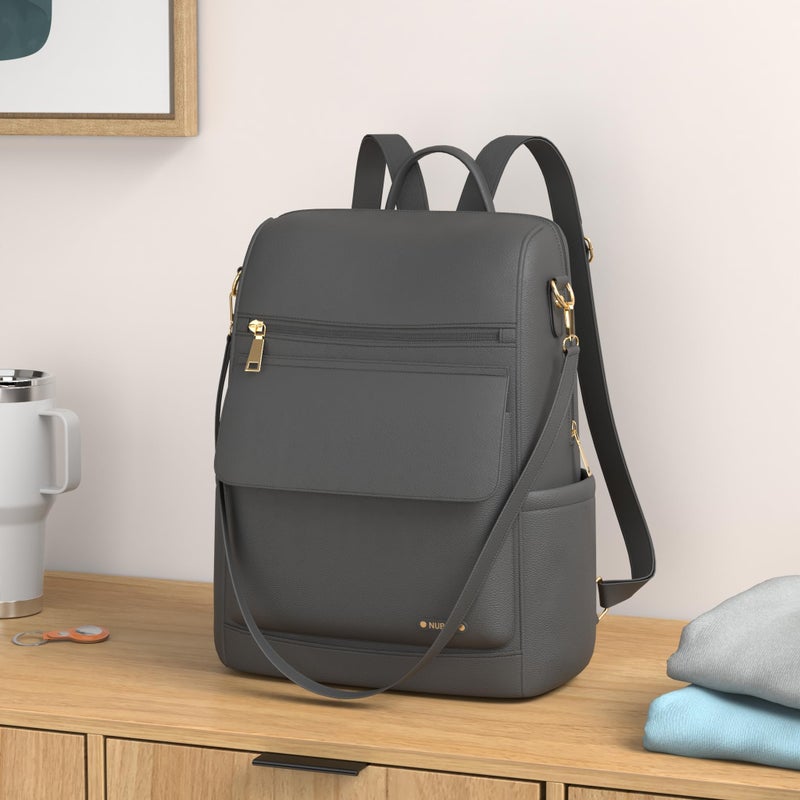NUBILY Backpack Purse for Women Leather Anti-Theft Mini Backpack Fashion Designer Handbag Convertible Travel Bag Ladies Shoulder Bags, Black - Image 2
