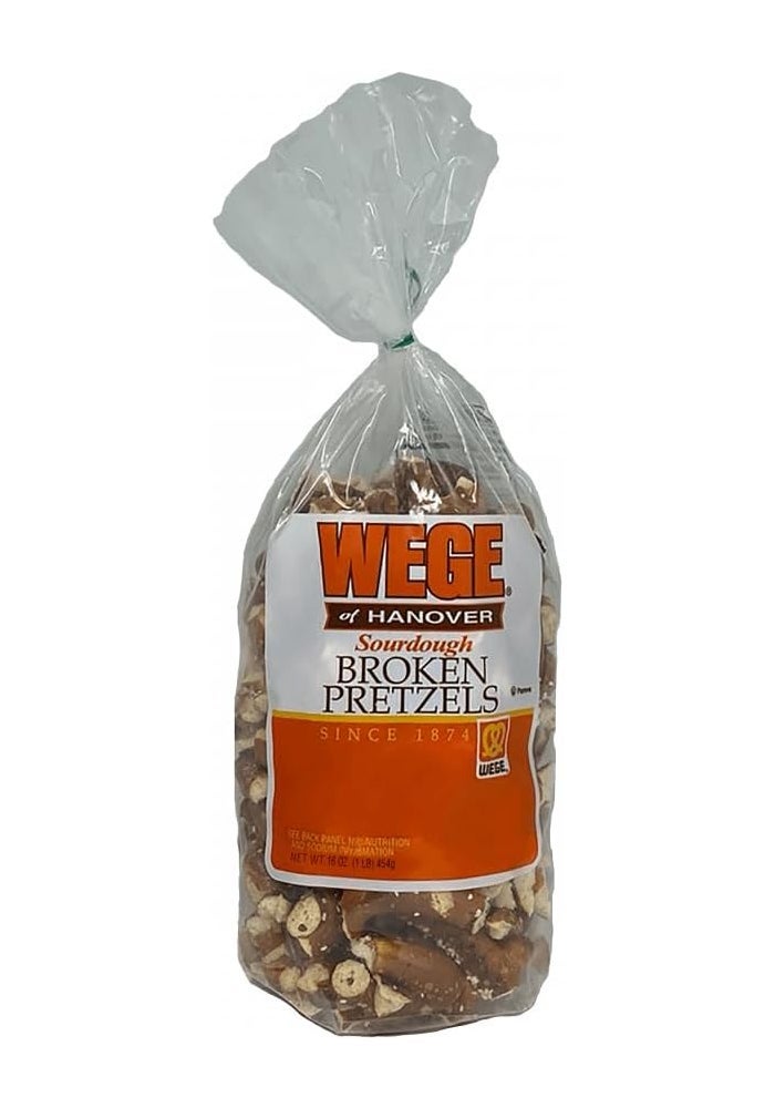 Wege Sourdough Broken Pretzels - 16 Ounce Pack of 4