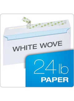 Quality Park 10 Security Envelopes No Window Redistrip Self Seal Envelopes 24Lb White Wove 41/8" X 91/2" 200 Per Box  - Image 4