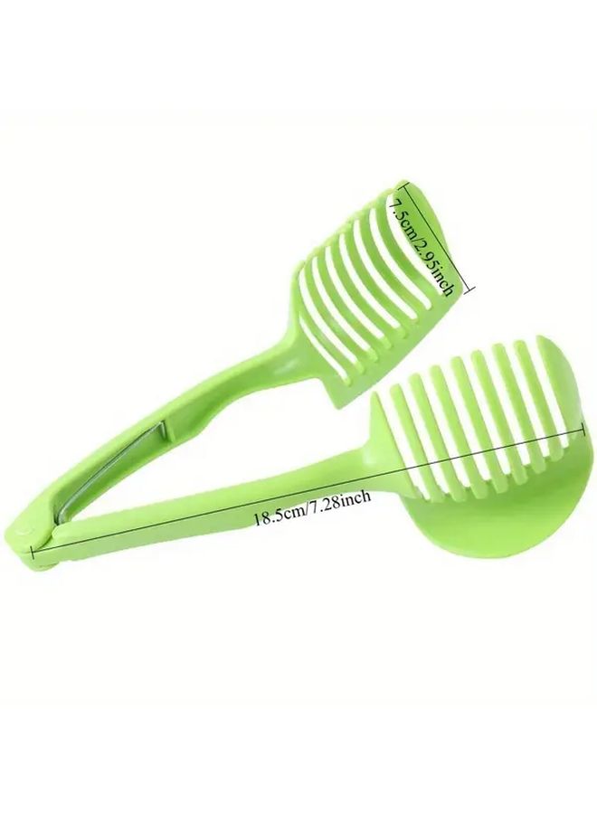 Green Citrus Slicer For Lemon And Tomato With Ergonomic Handle 1pc Kitchen Gadget - Image 2