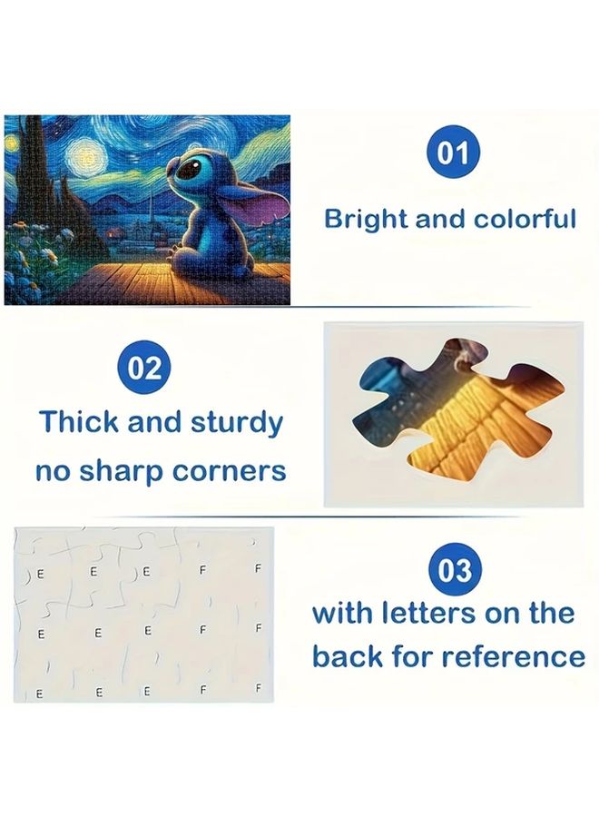 1000 قطعة لغز خشبي ستيتش مصغر لعبة إبداعية ألعاب عائلية ممتعة ديكور منزلي متين - Image 5