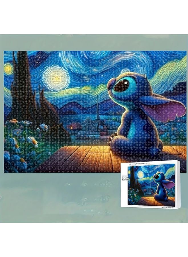 1000 قطعة لغز خشبي ستيتش مصغر لعبة إبداعية ألعاب عائلية ممتعة ديكور منزلي متين - Image 1