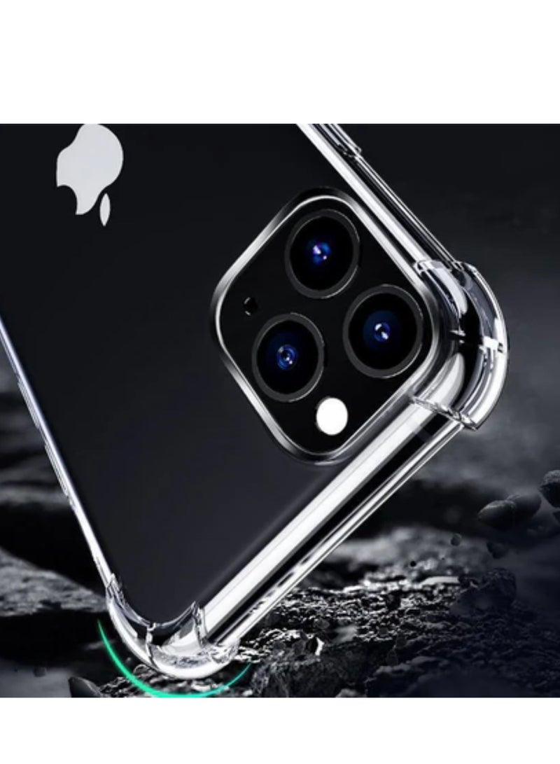 AKSESORY iPhone 13 Pro Clear Case 6.1 Inch - Transparent Soft Silicone Protective Cover, Shock Absorbing Four Corner Bumper Protection, Slim Fit Anti Scratch Lightweight Crystal Clear Phone Case - Image 2