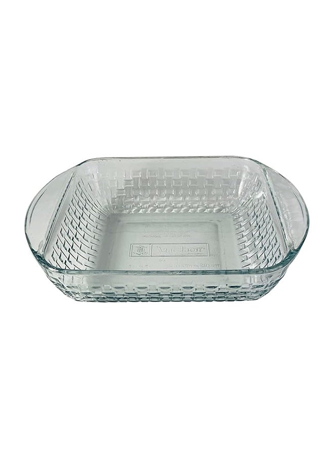 Anchor Hocking - 2Qt 8.5" Basketweave Cake Dish A/H 13960 A/H - Image 1
