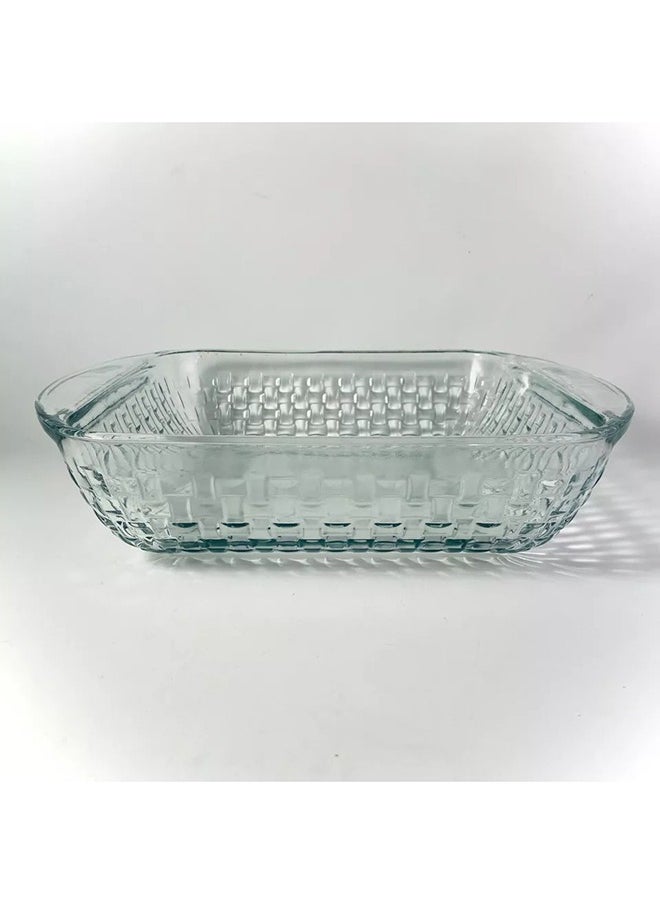 Anchor Hocking - 2Qt 8.5" Basketweave Cake Dish A/H 13960 A/H - Image 1