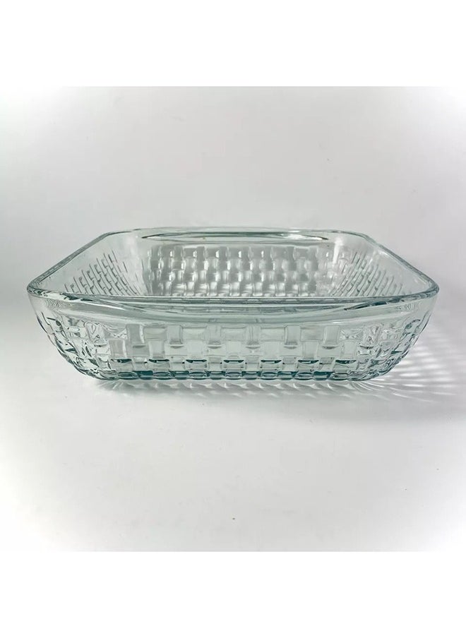 Anchor Hocking - 2Qt 8.5" Basketweave Cake Dish A/H 13960 A/H - Image 1