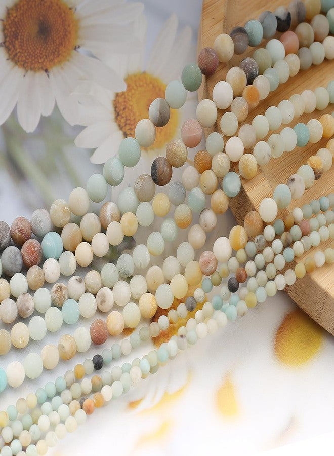 HERZWILD 240Pcs Natural Frosted Amazonite Gemstone Beads Energy Healing Crystal Stone Round Loose Gemstone Stone Beads for Jewelry Making, DIY Bracelets Necklaces (Frosted Amazonite-6mm) - Image 5