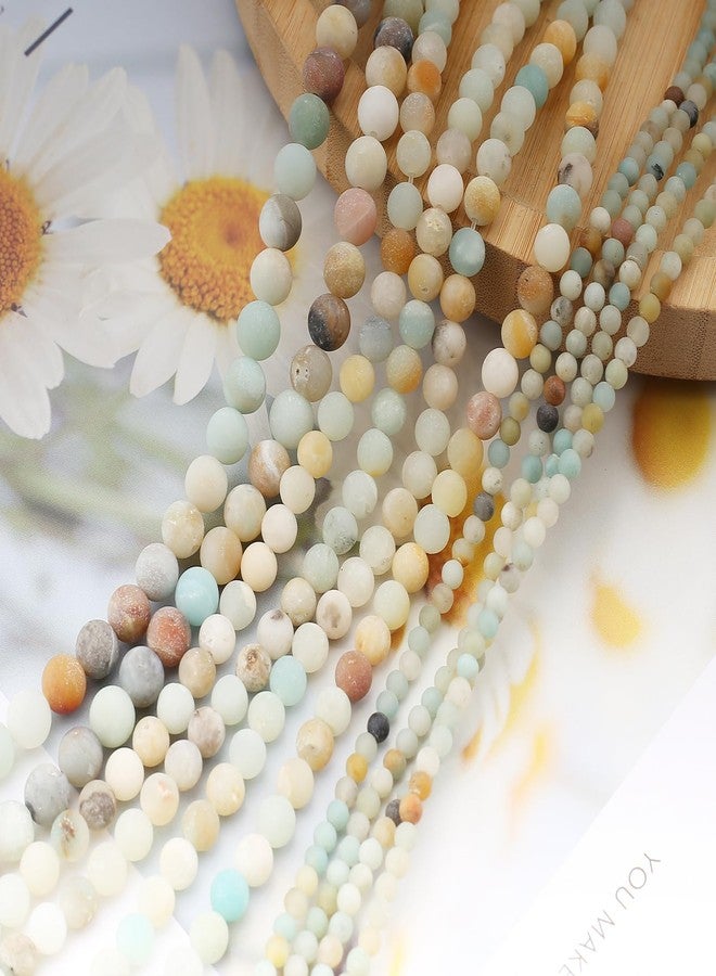 HERZWILD 240Pcs Natural Frosted Amazonite Gemstone Beads Energy Healing Crystal Stone Round Loose Gemstone Stone Beads for Jewelry Making, DIY Bracelets Necklaces (Frosted Amazonite-6mm) - Image 4