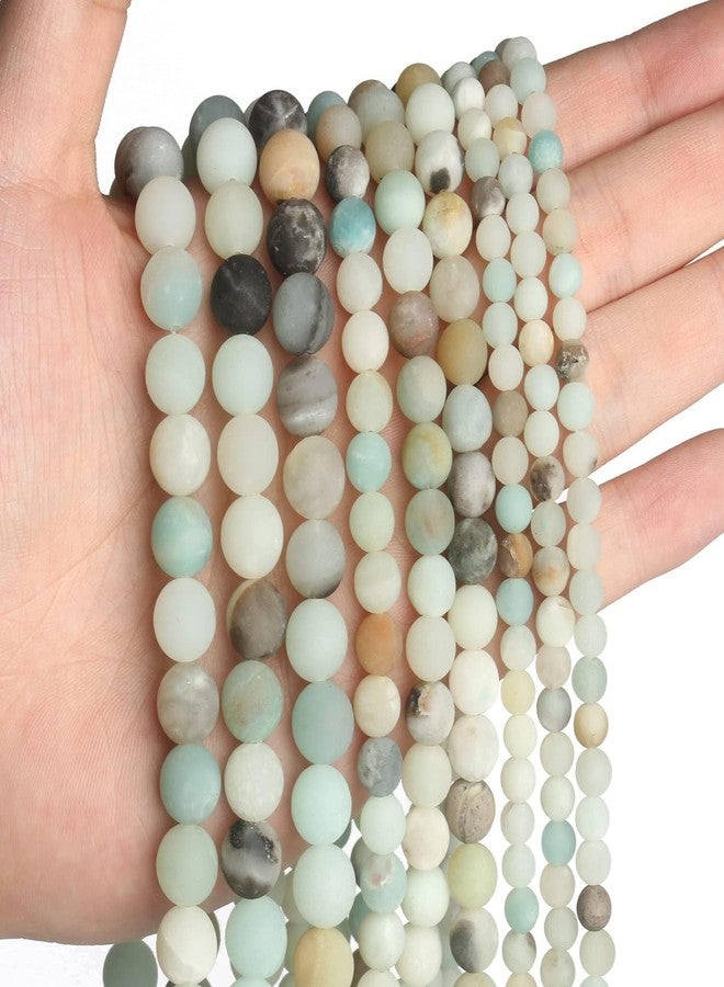 HERZWILD 240Pcs Natural Frosted Amazonite Gemstone Beads Energy Healing Crystal Stone Round Loose Gemstone Stone Beads for Jewelry Making, DIY Bracelets Necklaces (Frosted Amazonite-6mm) - Image 1