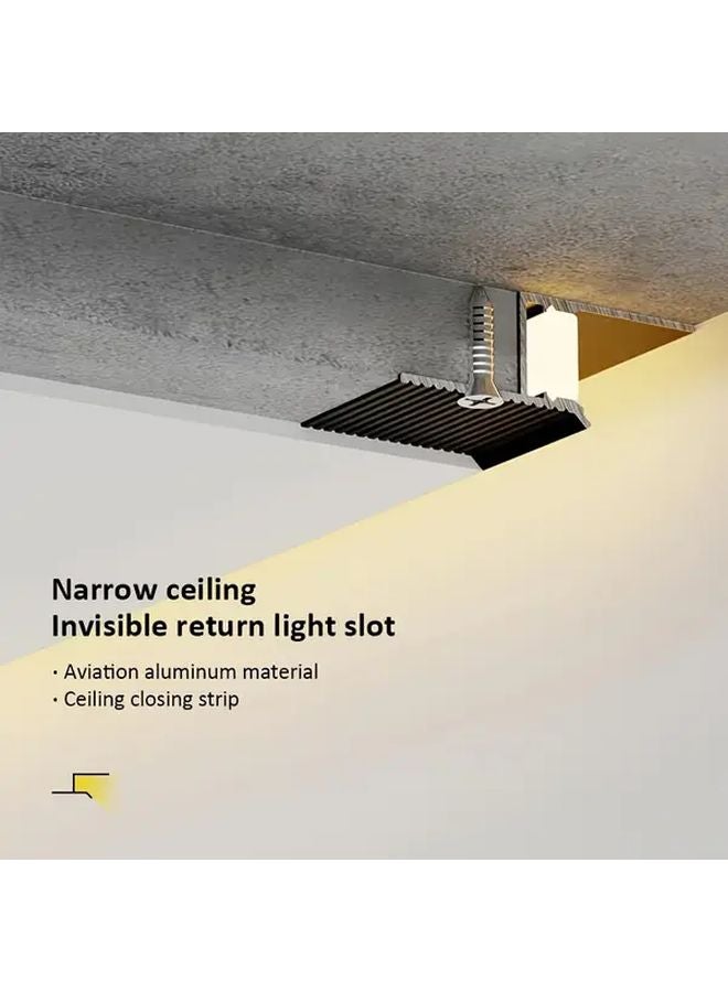 1m LED Aluminum Profile Channel 10pcs Spray White Corner Luminous Shade For Ceiling Strip Light - Image 5