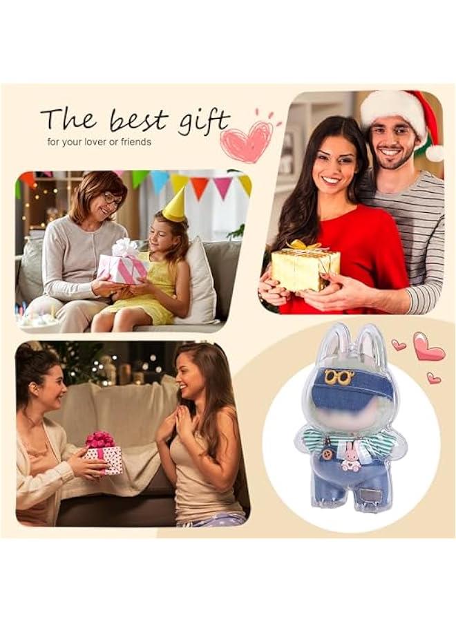 Arabest Protective Case Compatible for LABUBU The Monsters – Crystal-Clear Hard Display Box with Keychain & Dustproof Cover, Secure Backpack Hooks for Shelf/Outdoor Showcase (Doll Not Included)  - Image 5