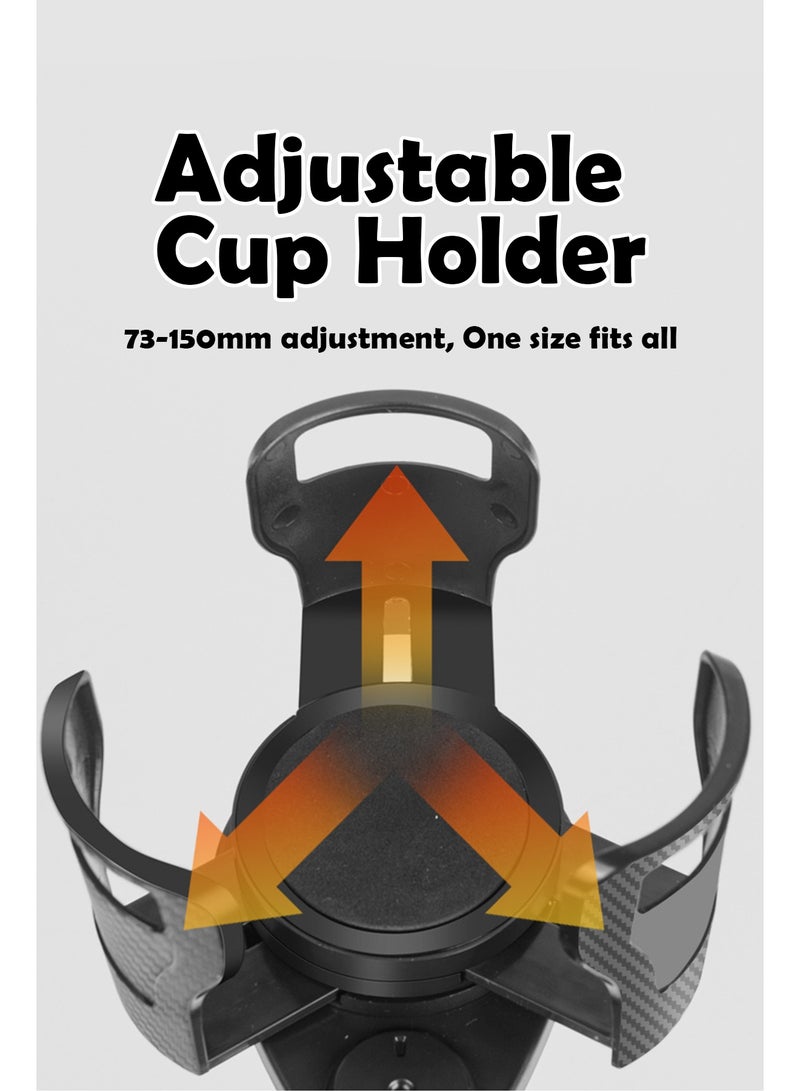 Car Cup Holder, Large Dual Car Cup Holder Expander, 360 Degree Rotating Adjustable Cup Holder For Drinks, Coffee, Beverage, Bottle, Foods - Image 2