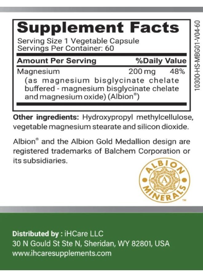 NATURE'S CHEC Magnesium Bisglycinate 200mg Capsules 60S - Image 2