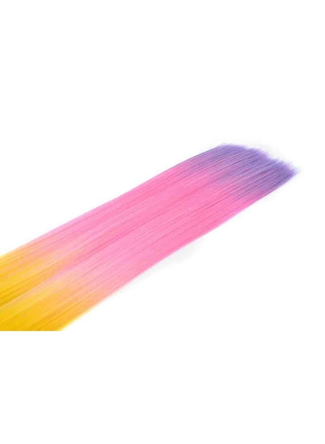 DENIYA 50 Pieces 20 Inches Gradient Colors Party Highlights Colorful Straight Synthetic I Tip Hair Extensions Straight Long Hairpiece - Image 3