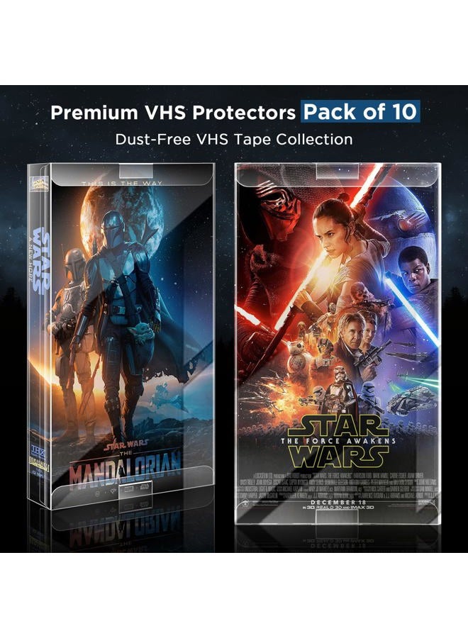 CollectHall VHS Tapes Protector - Premium VHS Cassette Tape Storage & Protector, Durable VHS Protectors for Home & Kitchen Media Storage - (Ultimate 10 Packs) - Image 2
