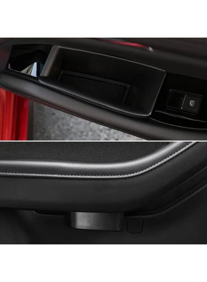 4pcs Car Accessories Door Armrest Pocket Storage Organizer Tray Black Soft Padding Armrest Box Cover For Mazda 3 CX-30 2020 2021 2022 2023 2024 2025 - Image 4