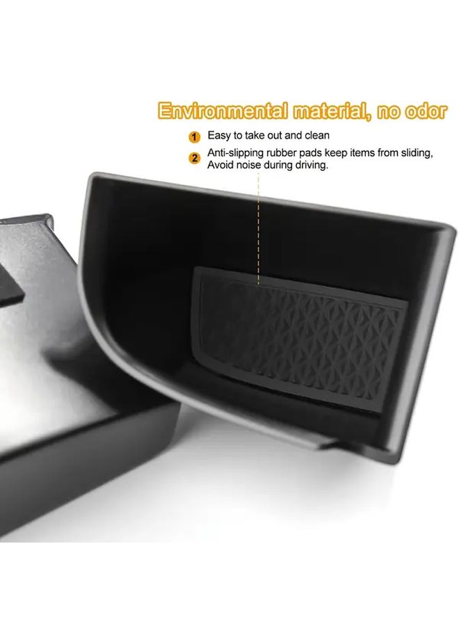 4pcs Car Accessories Door Armrest Pocket Storage Organizer Tray Black Soft Padding Armrest Box Cover For Mazda 3 CX-30 2020 2021 2022 2023 2024 2025 - Image 5