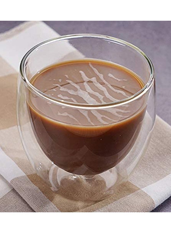 BLACKSTONE Double Wall Glass Tumblers 100ML Set of 4 Clear Espresso Cups for Arabic Coffee, Turkish Coffee & Tea, DG820 (4 Piece Set) - Image 2