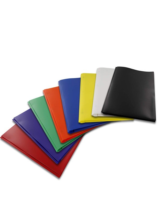 Emraw 2 Pocket Poly Portfolio Two Pockets Folder with 3 Prongs and Business Card Holder Organizer Designed for Home, Office, School, Classroom and More - Actual Colors May Vary (Pack of 3) - Image 5