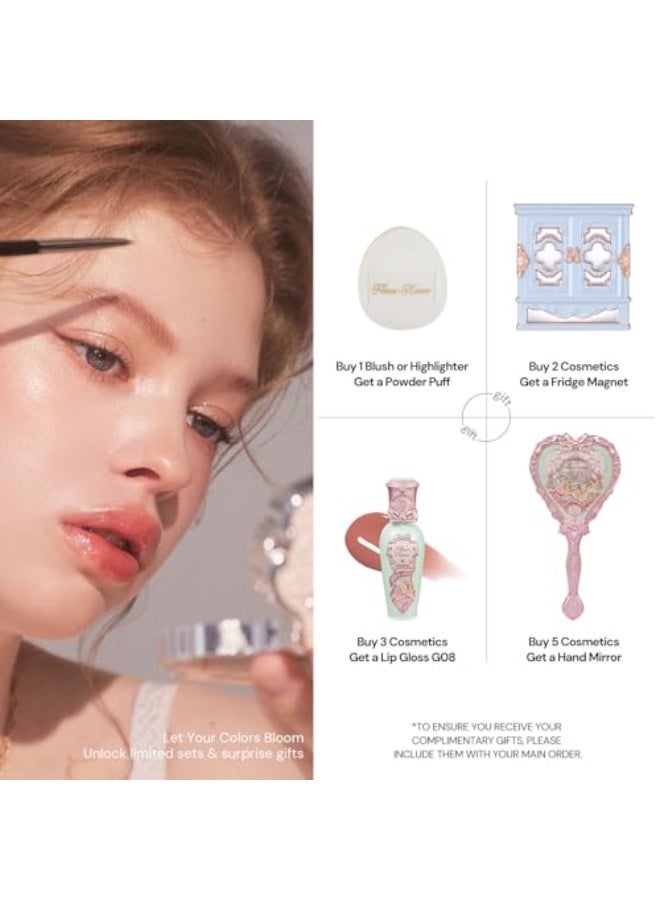 Flower Knows Midsummer Fairytales Coating Lip Lacquer,Glowy Non-Fading Lip Gloss,Hydrating Tinted Lip Oil for Girls&Women,Vegan & Cruelty Free,0.17Fl Oz(G06 Bluebell) - Image 2