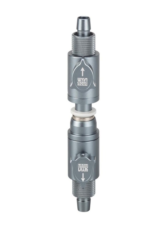 MiOYOOW Aquarium Water Control Valve, Aluminum Alloy Fishbowl Hose Connector with Quick Release Valve for Aquariums Fish Tanks - Image 1