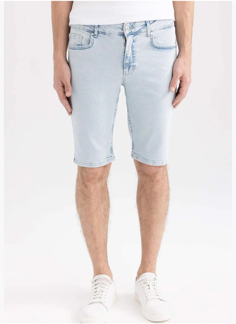 ديفاكتو Man Skinny Fit Denim Bermuda