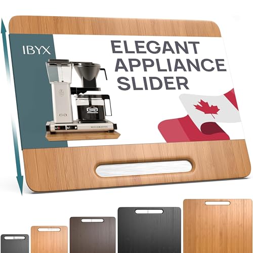 Ibyx Elegant Sliding Tray for Your Coffee Maker & Heavy Kitchen Appliances - Sturdy, Slides Easily from Under The Cabinet (Natural, 13”W x 10.5”D) - Image 1