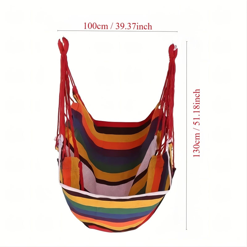 Large Size Green Orange Outdoor Indoor Hanging Swing Chair Sturdy Frame Soft Comfortable Design Portable Easy Install All Weather Durable Rocking Chair Suitable Garden Terrace Balcony Bedroom Reading Nook - Image 5