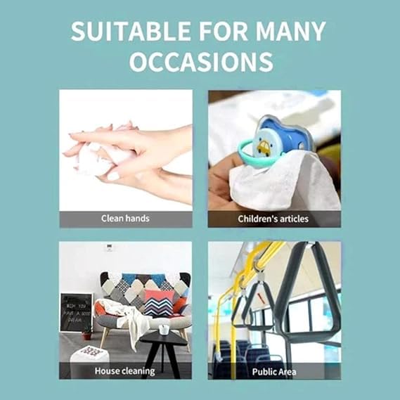 AIDROM MART Magical Wet Wipe Tissue Face Towel Disposable Expands with water Multi Use Ideal For Travel Camping 5pcs - Image 4