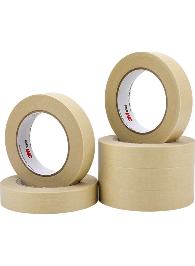 3M 3M High-Temperature Resistant Masking Tape, Traceless, Solvent-Resistant, For Painting Fixation And Protection, Bundling [20Mm*50M] 2308 - Image 1
