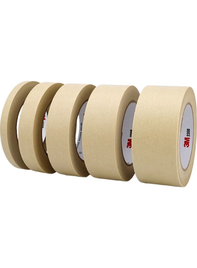 3M 3M High-Temperature Resistant Masking Tape, Traceless, Solvent-Resistant, For Painting Fixation And Protection, Bundling [20Mm*50M] 2308 - Image 3