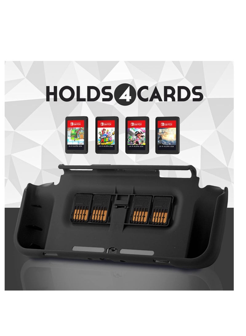 Excefore Switch OLED Protective Case, Switch OLED Case with Game Slots and Kickstand, for Nintendo Switch OLED Soft TPU Grip Portable Cover Accessories - Image 3