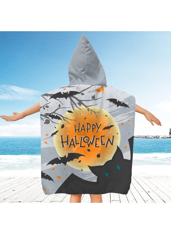 NIBEMINENT Kids Hooded Towel Cape - Microfiber Swim & Beach Bathrobe, Super Absorbent & Quick-Dry Towel for Children (60x60cm)