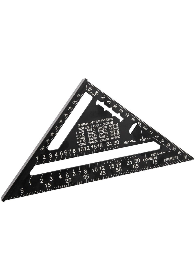 Carpenter's Square Protractor Metric Triangle Ruler 180 mm 7 Inch Square High Precision Measuring Tool for Carpenters - Image 1