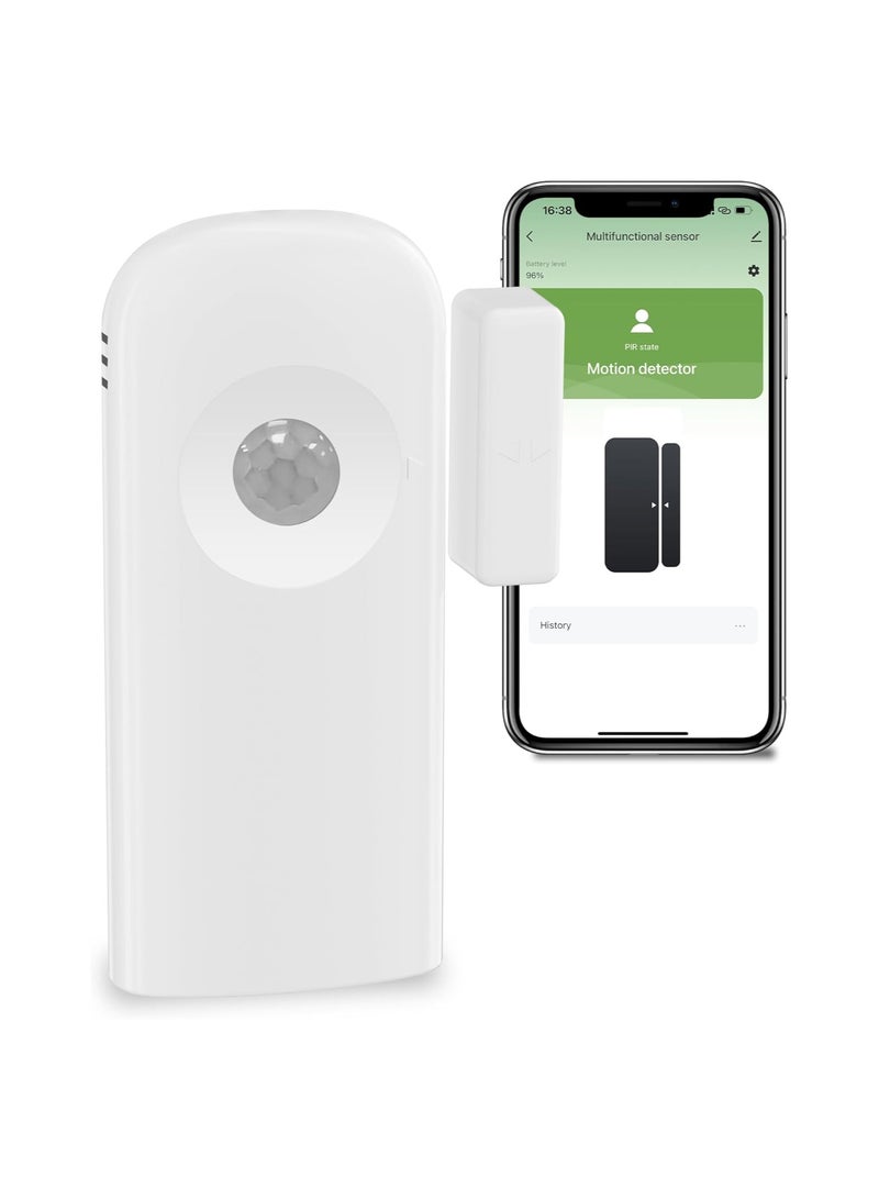 حساس باب واي فاي، حساس ذكي للنوافذ والأبواب، حساسات اتصال وحركة لأمان المنزل والتشغيل الآلي، سهولة في التركيب، مراقبة حالة الفتح/الإغلاق والطاقة، تنبيهات في الوقت الفعلي، يعمل مع أليكسا