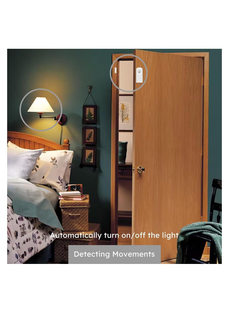 حساس باب واي فاي، حساس ذكي للنوافذ والأبواب، حساسات اتصال وحركة لأمان المنزل والتشغيل الآلي، سهولة في التركيب، مراقبة حالة الفتح/الإغلاق والطاقة، تنبيهات في الوقت الفعلي، يعمل مع أليكسا